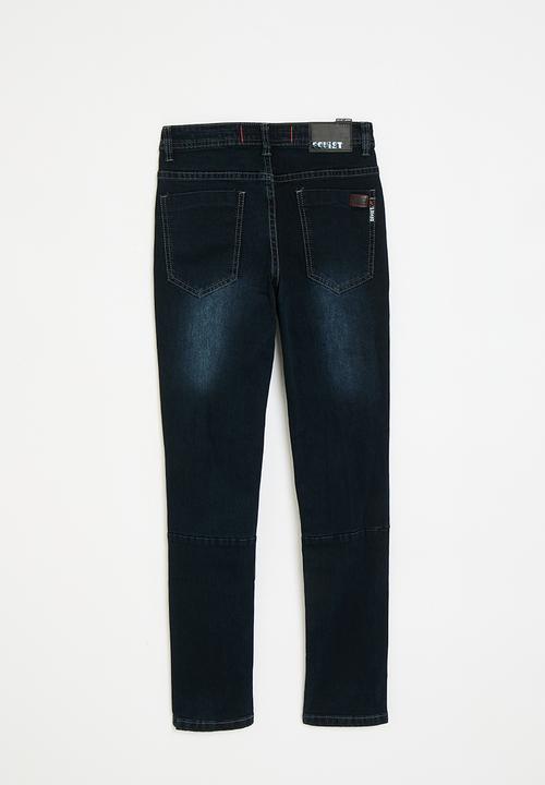 SOVIET - Boys fashion skinny denim - blue black