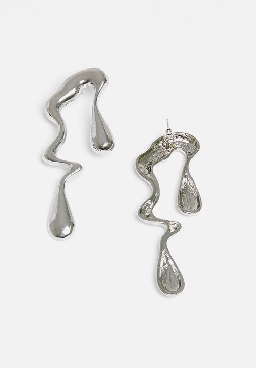 Superbalist - Abstract stud earrings - silver