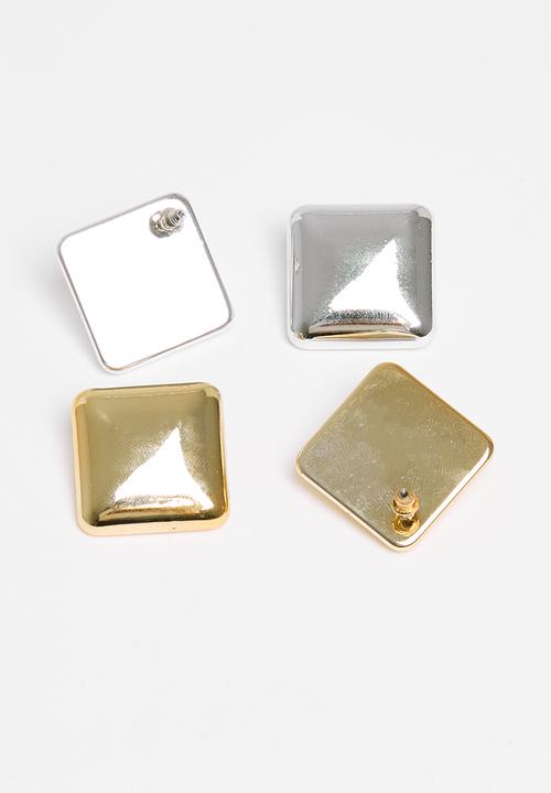 Superbalist - Stud earring pack - gold & silver