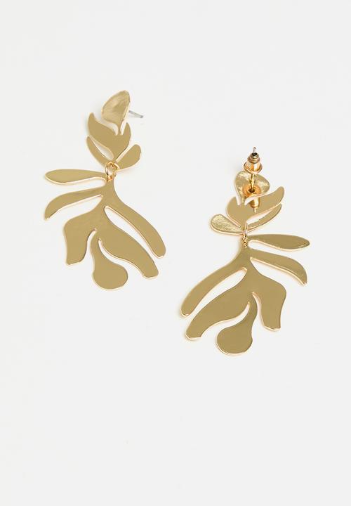 Superbalist - Leaf statement earrings - gold