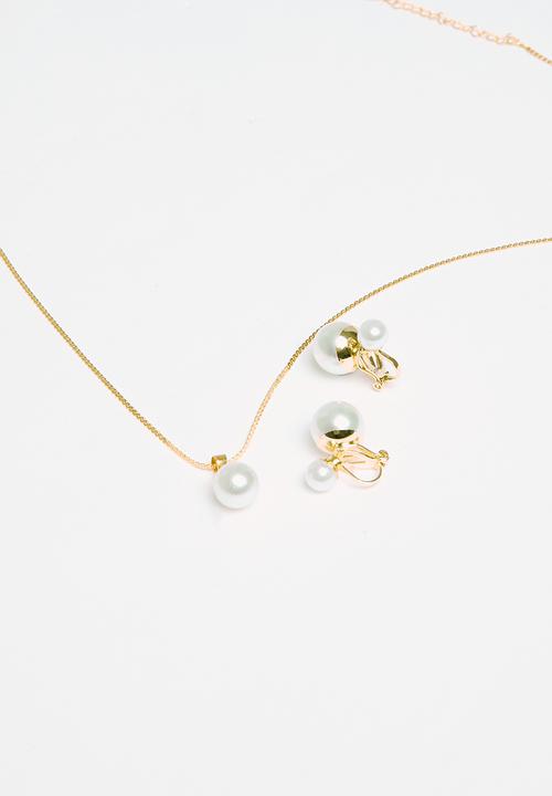 Superbalist - Shyla faux pearl set - gold