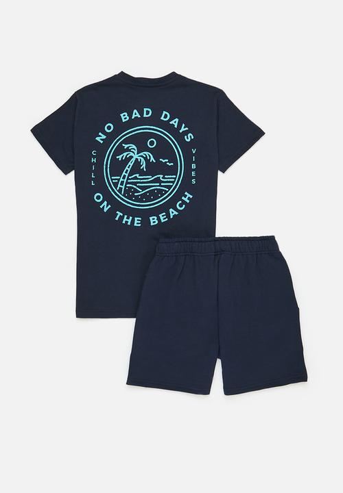 Pop Candy - Tee & short set - blue