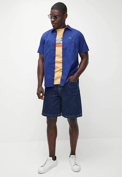 JEEP - Willys workshirt short sleeve - lazuli blue