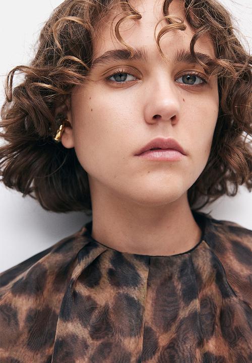 H&M - H&M Studio: Pleat-detail organza blouse  - multi