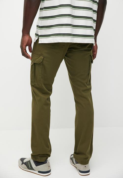 JEEP - Bolt fixed waistband twill cargo pant - uniform green