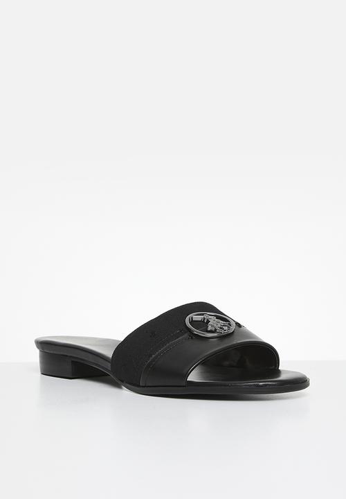 POLO - Jacquard mule - black