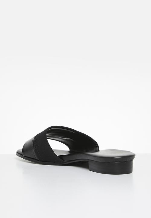 POLO - Jacquard mule - black