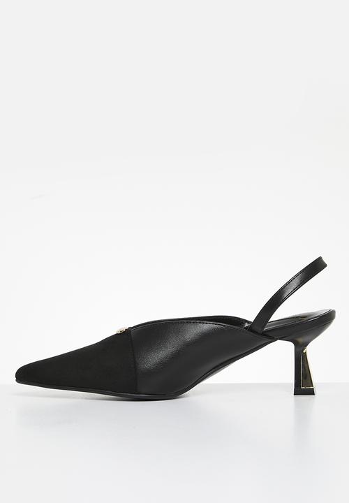 POLO - Pointed slingback heel - black