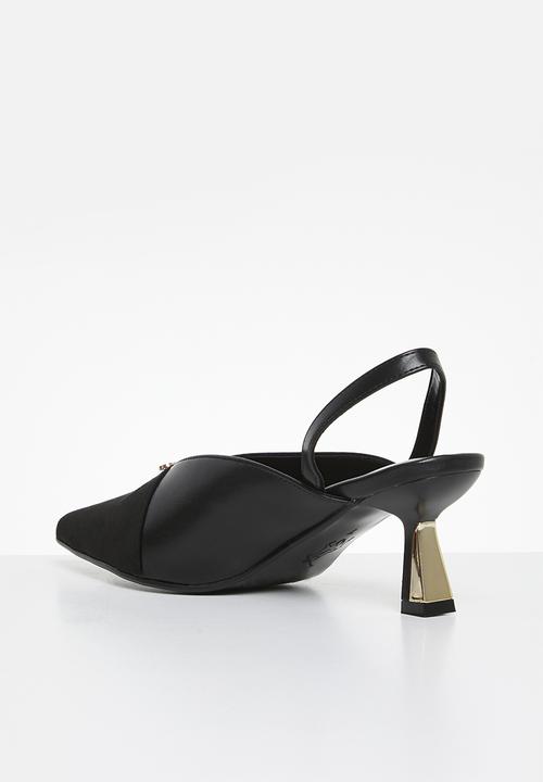 POLO - Pointed slingback heel - black