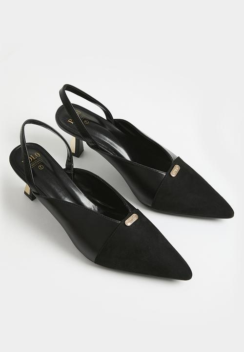 POLO - Pointed slingback heel - black