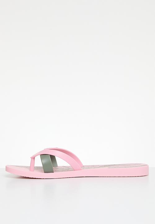Ipanema - Kirei print flip flop - pink green