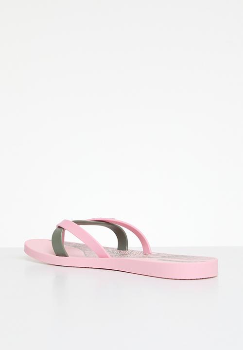 Ipanema - Kirei print flip flop - pink green