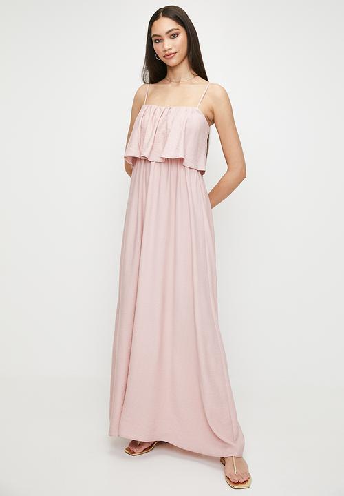 MILLA - Frill detail maxi dress - pink