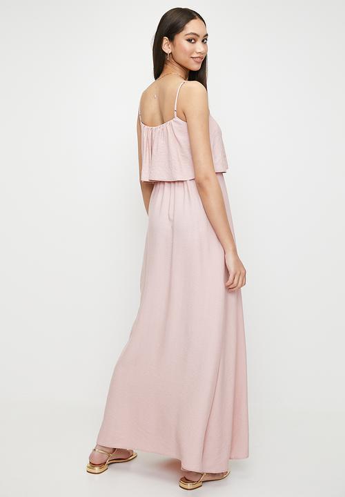MILLA - Frill detail maxi dress - pink