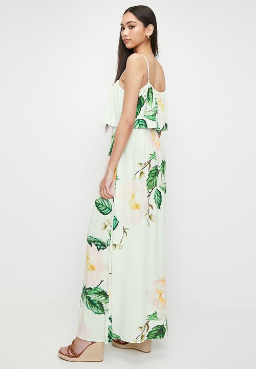 MILLA - Frill detail maxi dress - scattered blooms