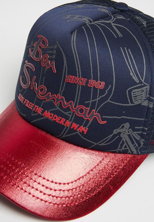 Ben Sherman - Ben sherman foil trucker - navy/red