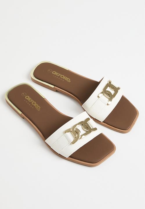 Oxford Street - Classic Slide - white & gold
