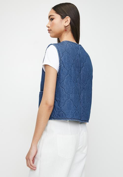 Me&B - Quilted Gilet - Medium denim