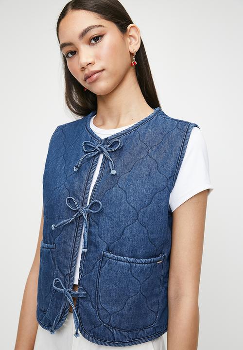 Me&B - Quilted Gilet - Medium denim