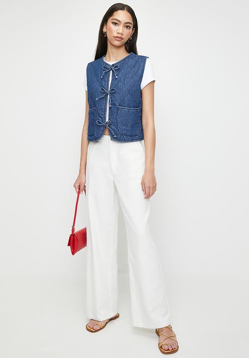 Me&B - Quilted Gilet - Medium denim
