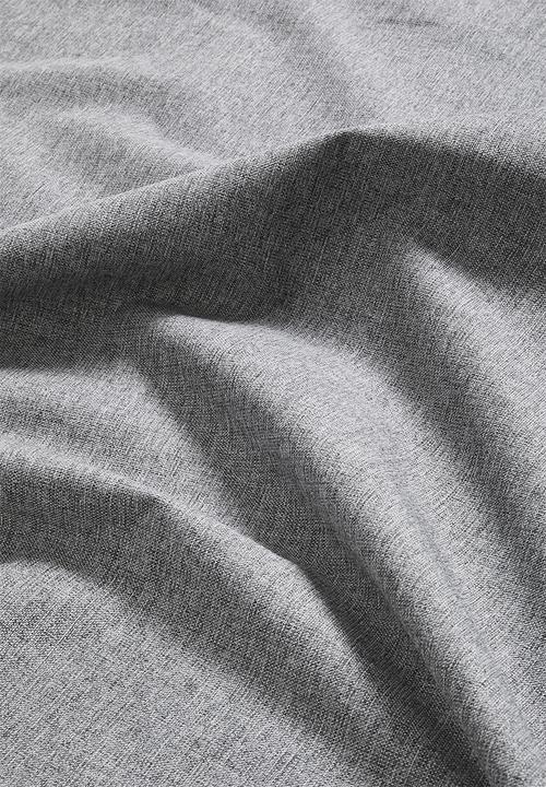 Design Collection - Blockout taped curtain - Mid Grey Slub
