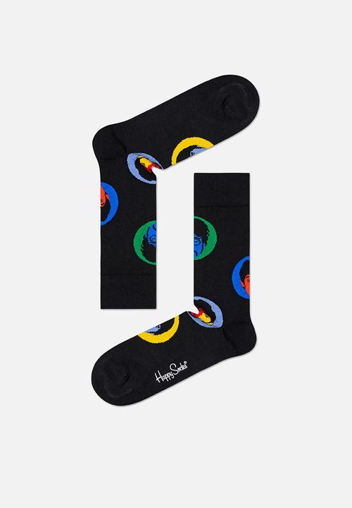Happy Socks - Beatles bright spot sock - black