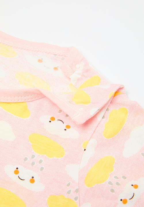 Pop Candy - Printed romper - pink & yellow