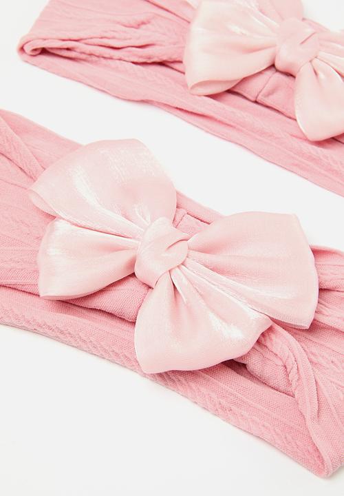 Pop Candy - 2 Pack bowknot headband - pink