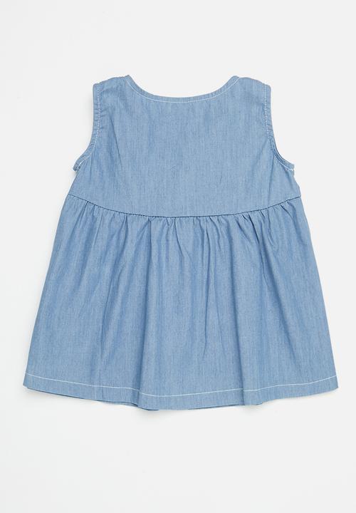 Pop Candy - Button down denim dress - blue