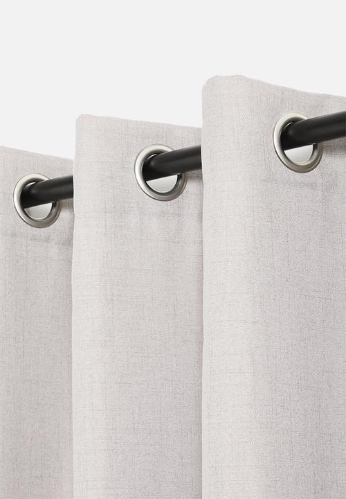 Sixth Floor - Capri Texture Eyelet Curtain - Grey