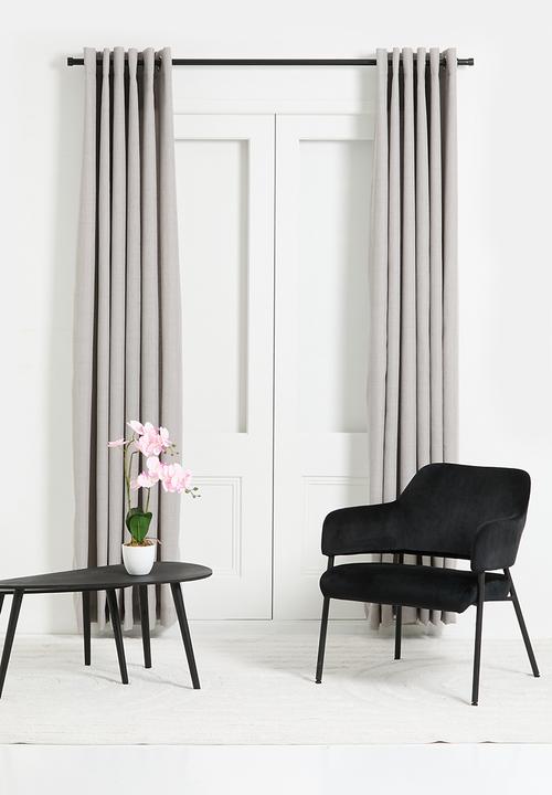Sixth Floor - Capri Texture Eyelet Curtain - Grey