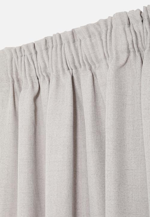 Sixth Floor - Capri Texture Taped Curtain - Grey
