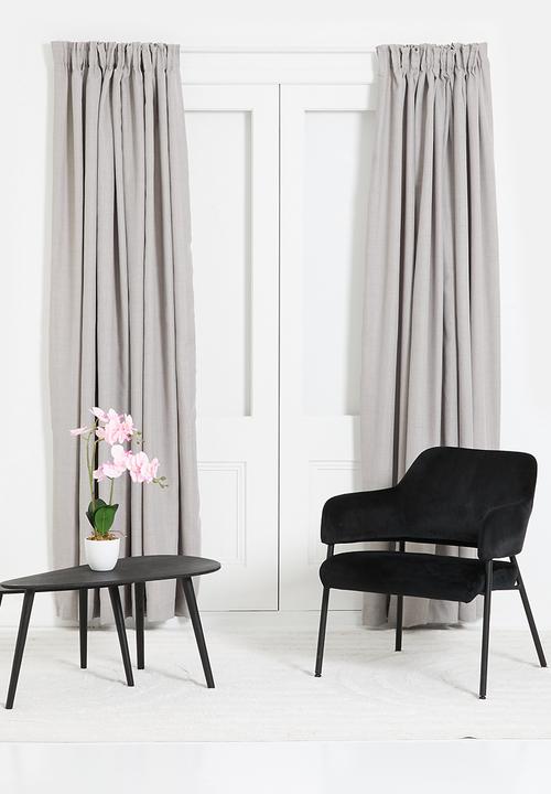 Sixth Floor - Capri Texture Taped Curtain - Grey