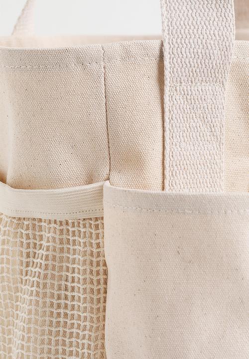 H&M - Cotton canvas shopper - light beige