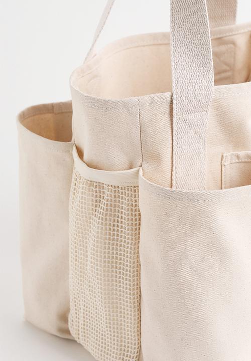 H&M - Cotton canvas shopper - light beige
