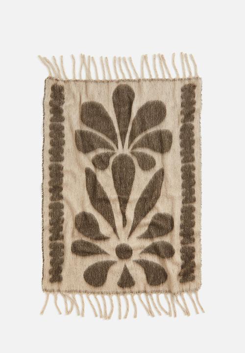 H&M - Floral blanket - brown floral