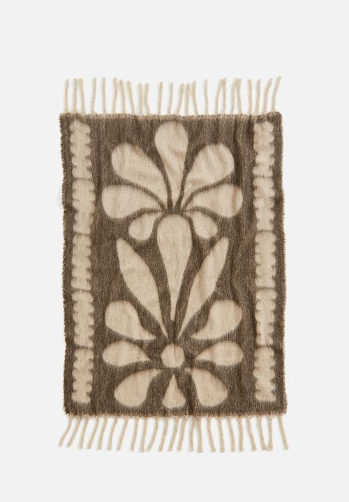 H&M - Floral blanket - brown floral