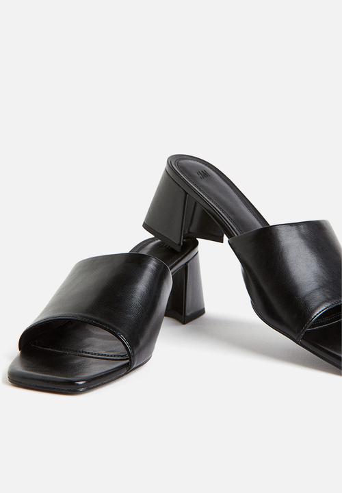 H&M - Block-heeled mules - black
