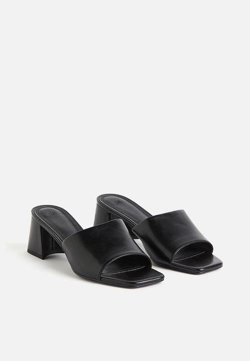 H&M - Block-heeled mules - black