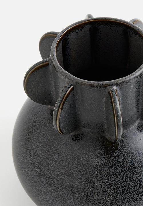 H&M - Reactive-glaze stoneware vase - black