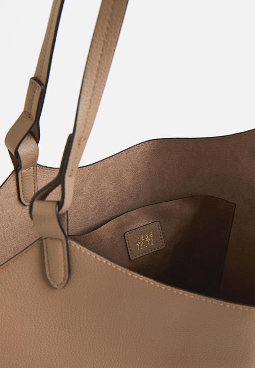 H&M - Coated shopper - dark beige
