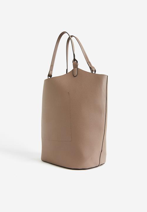 H&M - Coated shopper - dark beige