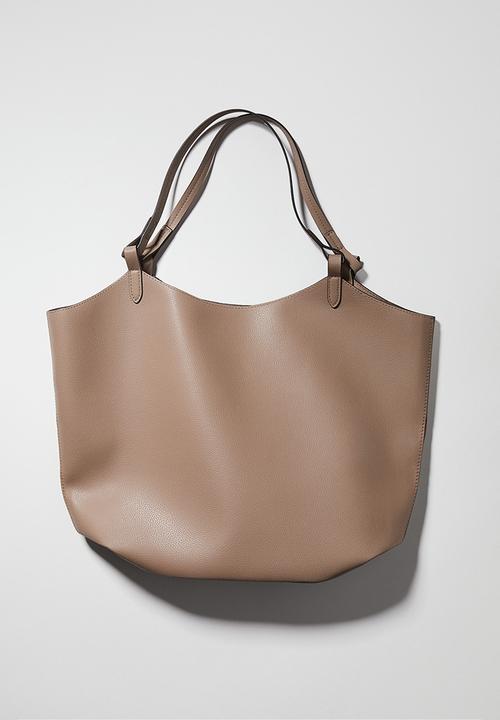 H&M - Coated shopper - dark beige