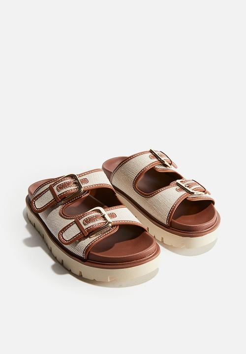 H&M - Chunky sandals - brown & light beige