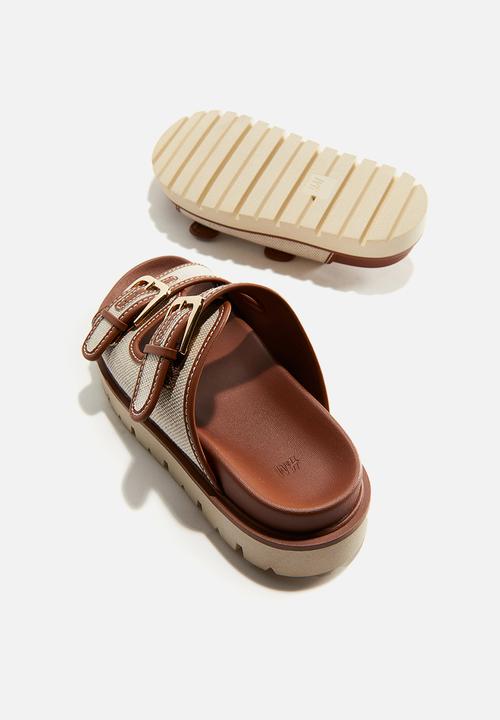 H&M - Chunky sandals - brown & light beige