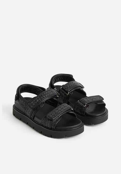 H&M - Braided sandals - black