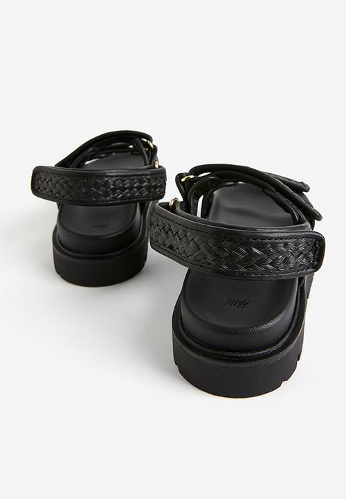 H&M - Braided sandals - black