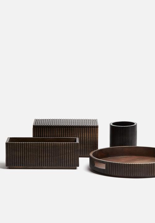 H&M - Wooden cutlery holder - brown