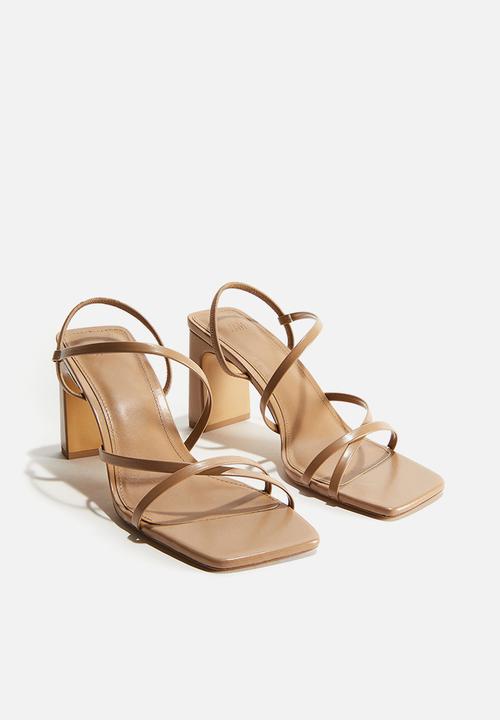 H&M - Block-heeled sandals - beige