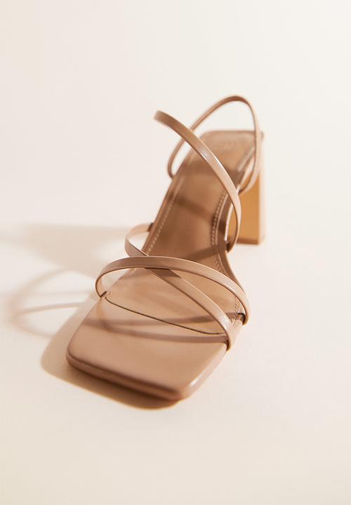 H&M - Block-heeled sandals - beige
